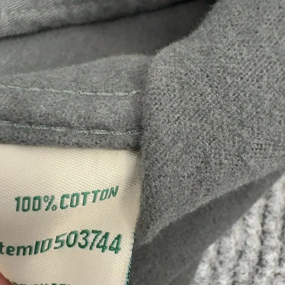 LL Bean Shirt Mens XL Gray Cotton Long Sleeve Button Up Outdoor Casual Style